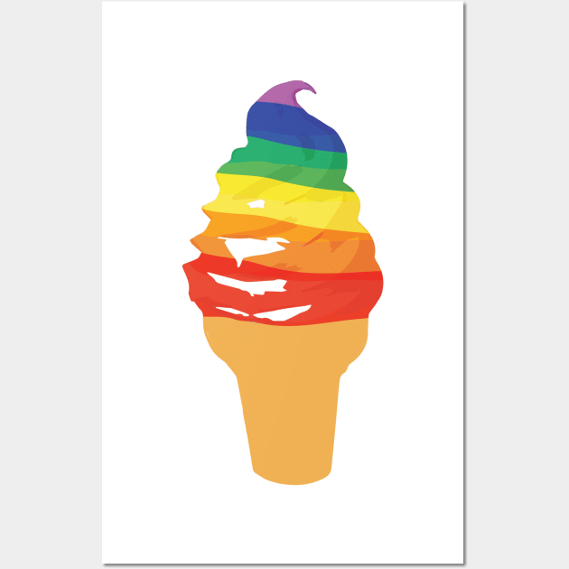 Ice Cream Rainbow Wall Art by Buck_Red